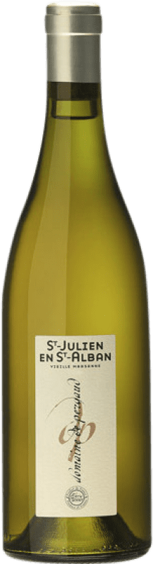29,95 € Бесплатная доставка | Белое вино Eric Texier Saint-Julien en Saint-Alban Vieille A.O.C. Côtes du Rhône Рона Франция Marsanne бутылка 75 cl