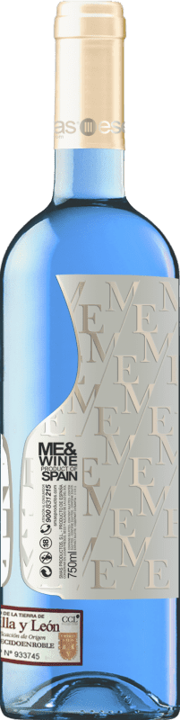 10,95 € Envio grátis | Vinho branco Esencias ME&Blue Espanha Chardonnay Garrafa 75 cl