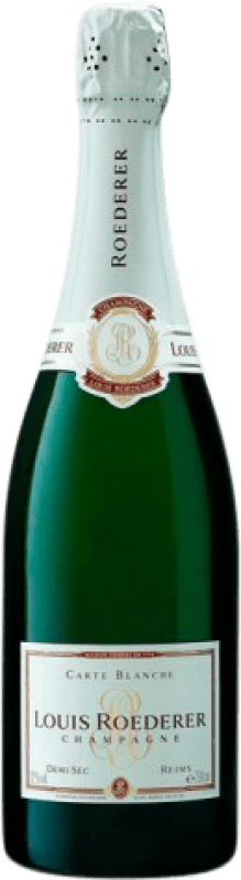 68,95 € Kostenloser Versand | Weißer Sekt Louis Roederer Carte Blanche Halbtrocken Halbsüß A.O.C. Champagne Champagner Frankreich Spätburgunder, Chardonnay, Pinot Meunier Flasche 75 cl