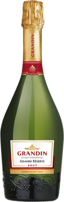 19,95 € 免费送货 | 白起泡酒 Henri Grandin 香槟 大储备 A.O.C. Crémant de Loire 法国 Grenache, Carignan, Pinot Black, Cinsault, Gamay 瓶子 75 cl