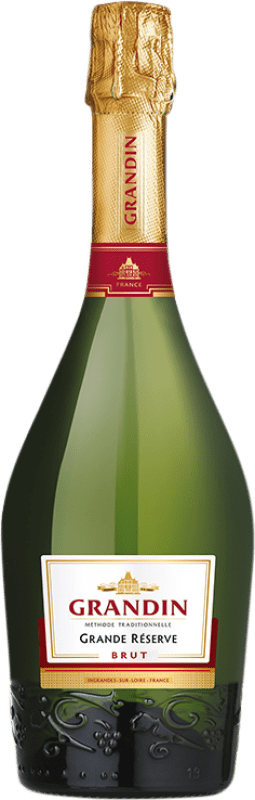 19,95 € 免费送货 | 白起泡酒 Henri Grandin 香槟 大储备 A.O.C. Crémant de Loire 法国 Grenache, Carignan, Pinot Black, Cinsault, Gamay 瓶子 75 cl