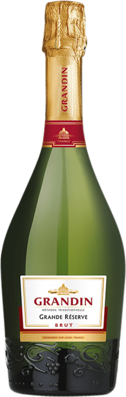 21,95 € 免费送货 | 白起泡酒 Henri Grandin 香槟 大储备 A.O.C. Crémant de Loire 法国 Grenache, Carignan, Pinot Black, Cinsault, Gamay 瓶子 75 cl