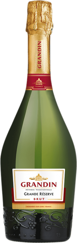 21,95 € Envoi gratuit | Vin Mousseux Blanc Henri Grandin Brut Grande Réserve A.O.C. Crémant de Loire France Garnacha — Grenache, Cariñena — Carignan, Pinot Noir, Cinsault, Gamay Bouteille 75 cl