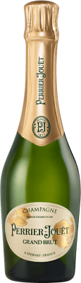 46,95 € Бесплатная доставка | Белое игристое вино Perrier-Jouët Grand Brut — брют A.O.C. Champagne шампанское Франция Pinot Noir — Пино Нуар, Chardonnay — Шардоне Полубутылка 37 cl