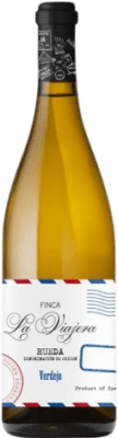 9,95 € Envío gratis | Vino blanco La Maleta Finca La Viajera Blanco D.O. Rueda Castilla y León Verdejo Botella 75 cl