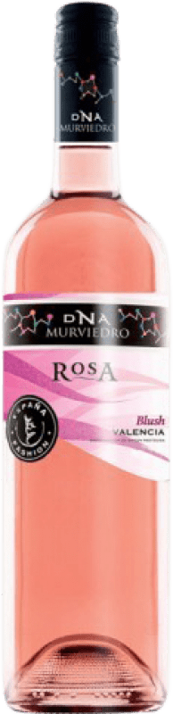 3,95 € Spedizione Gratuita | Spumante rosato Murviedro DNA Fashion Rosa Blush D.O. Valencia Comunità Valenciana Spagna Tempranillo, Cabernet Sauvignon, Viura, Bobal Bottiglia 75 cl
