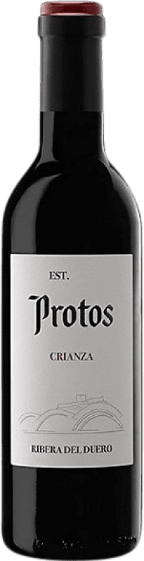 14,95 € Free Shipping | Red wine Protos Aged D.O. Ribera del Duero Castilla y León Spain Tempranillo Half Bottle 37 cl