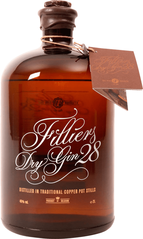 138,95 € Envoi gratuit | Gin Filliers Botanicals Dry Gin 28 Bouteille Spéciale 2 L