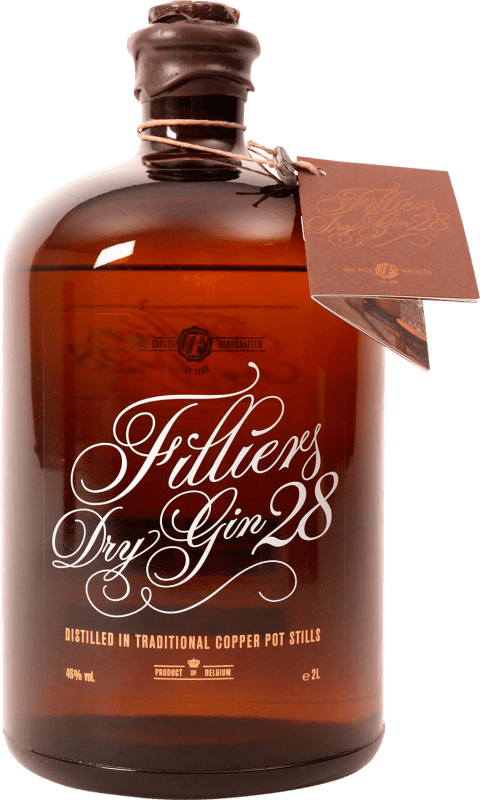 119,95 € Spedizione Gratuita | Gin Gin Filliers Botanicals Dry Gin 28 Bottiglia Speciale 2 L