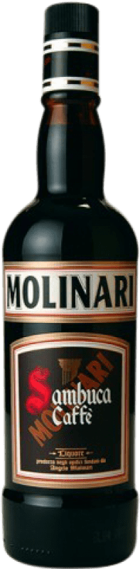 18,95 € Envío gratis | Licores Molinari Sambuca Caffe Botella 70 cl