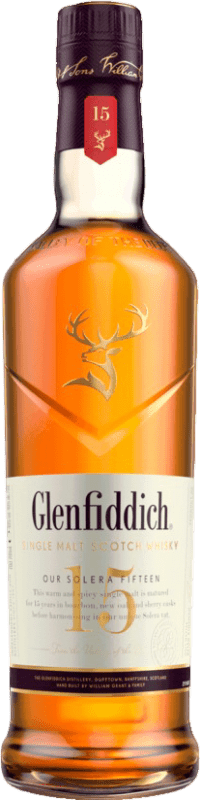 82,95 € Free Shipping | Single Malt Whisky Glenfiddich Solera Speyside United Kingdom 15 Years Bottle 70 cl