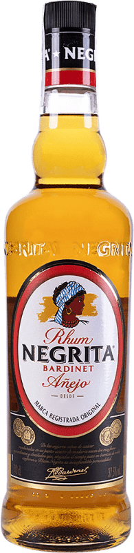 13,95 € Kostenloser Versand | Rum Bardinet Negrita Añejo Dominikanische Republik Flasche 70 cl