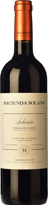 16,95 € 免费送货 | 红酒 Hacienda Solano Selección D.O. Ribera del Duero 卡斯蒂利亚莱昂 西班牙 Tempranillo 瓶子 75 cl