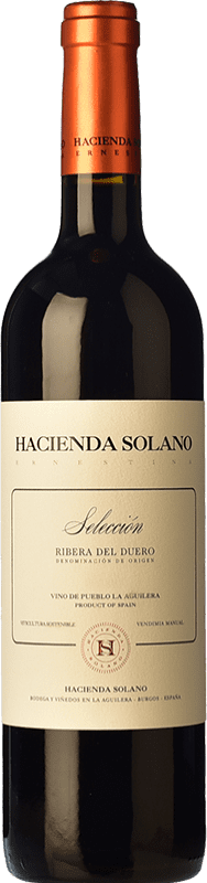 17,95 € Envío gratis | Vino Tinto Hacienda Solano Selección D.O. Ribera del Duero Castilla y León España Tempranillo 75 cl