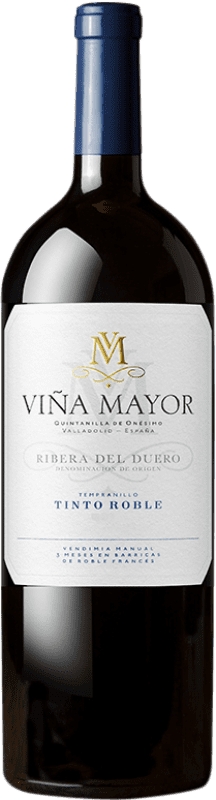 12,95 € Free Shipping | Red wine Viña Mayor Oak D.O. Ribera del Duero Castilla y León Spain Tempranillo Magnum Bottle 1,5 L