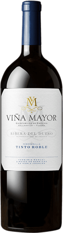 19,95 € Spedizione Gratuita | Vino Rosso Viña Mayor Rovere D.O. Ribera del Duero Castilla y León Spagna Tempranillo Bottiglia Magnum 1,5 L