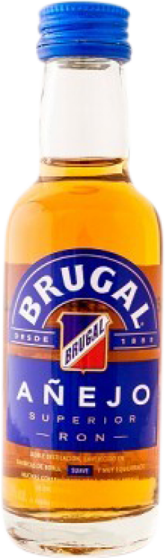 1,95 € 送料無料 | ラム Brugal 上級 Añejo — 熟成ラム ドミニカ共和国 ミニチュアボトル 5 cl