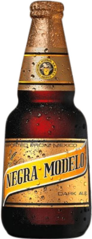 56,95 € 免费送货 | 盒装24个 啤酒 Modelo Corona Dark Ale — 深色 墨西哥 三分之一升瓶 33 cl