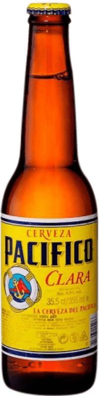 54,95 € 送料無料 | 24個入りボックス ビール Modelo Corona Pacífico Clara 3分の1リットルのボトル 33 cl