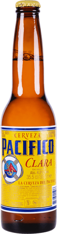 57,95 € 免费送货 | 盒装24个 啤酒 Modelo Corona Pacífico Clara 三分之一升瓶 35 cl