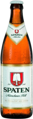 29,95 € Envio grátis | Caixa de 20 unidades Cerveja AB InBev Spaten Hell Garrafa Medium 50 cl