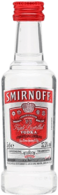 3,95 € Envio grátis | Vodca Smirnoff Red Label França Garrafa Miniatura 5 cl