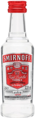 2,95 € 送料無料 | ウォッカ Smirnoff Red — レッドエディション フランス ミニチュアボトル 5 cl