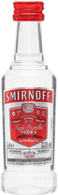 2,95 € 免费送货 | 伏特加 Smirnoff Red Label 法国 微型瓶 5 cl