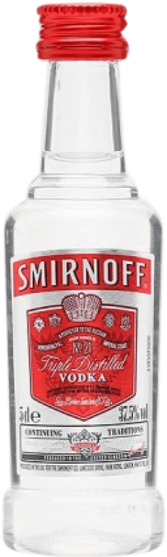 3,95 € 免费送货 | 伏特加 Smirnoff Red Label 法国 微型瓶 5 cl