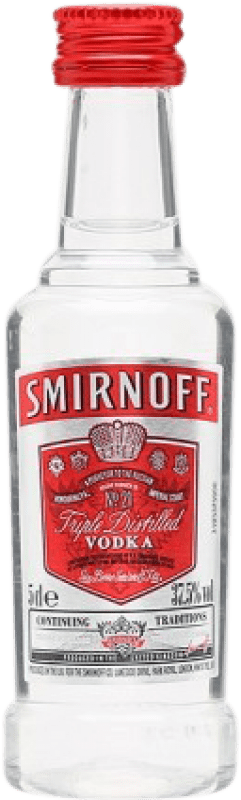 2,95 € 送料無料 | ウォッカ Smirnoff Red — レッドエディション フランス ミニチュアボトル 5 cl
