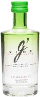 4,95 € Envío gratis | Ginebra G'Vine Floraison Gin Francia Botellín Miniatura 5 cl