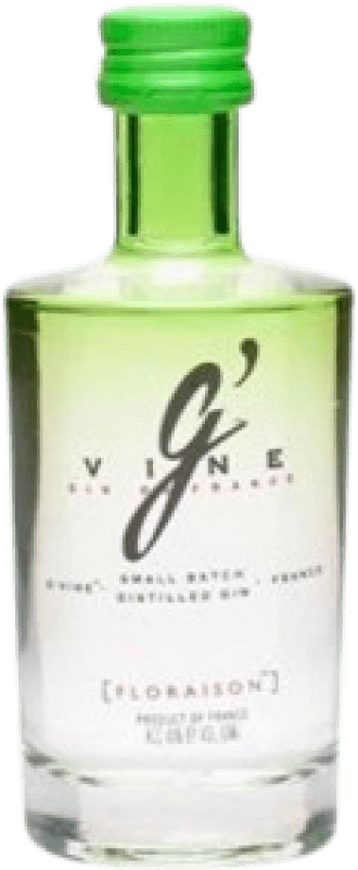5,95 € Kostenloser Versand | Gin G'Vine Floraison Gin Frankreich Miniaturflasche 5 cl