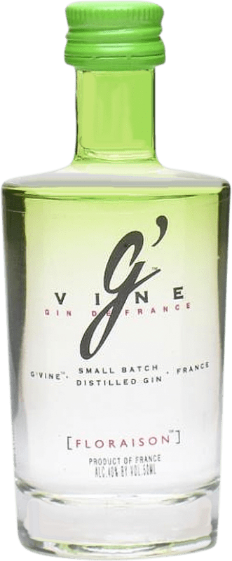 8,95 € Free Shipping | Genever Gin G'Vine Floraison France Miniature Bottle 5 cl