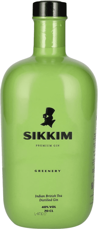 34,95 € Envio grátis | Gin Sikkim Gin Greenery Garrafa 70 cl