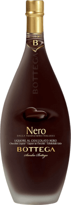14,95 € Free Shipping | Cream Liqueur Bottega Nero — Black Italy Medium Bottle 50 cl Dark Chocolate