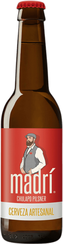 28,95 € Envoi gratuit | Boîte de 24 unités Bière La Sagra Madrí Chulapo Espagne Bouteille Tiers 33 cl