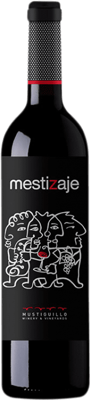 19,95 € Бесплатная доставка | Красное вино Mustiguillo Mestizaje D.O.P. Vino de Pago El Terrerazo Испания Tempranillo — Темпранильо, Merlot — Мерло, Syrah — Сира, Cabernet Sauvignon — Каберне Совиньон, Bobal — Бобаль Бутылка Магнум 1,5 L