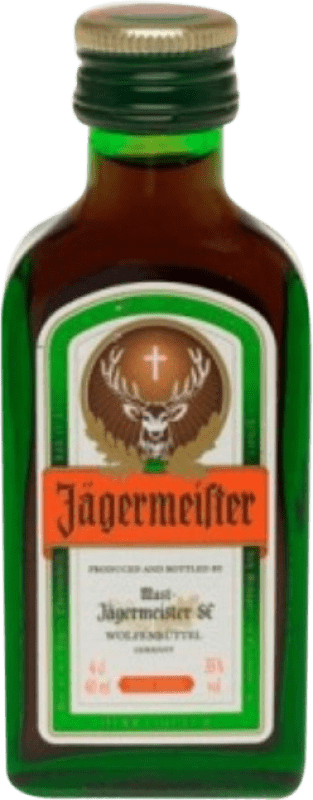 2,95 € Free Shipping | Herbal liqueur Mast Jägermeister Germany Miniature Bottle 4 cl