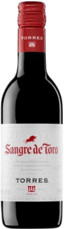 1,95 € Kostenloser Versand | Rotwein Torres Sangre de Toro D.O. Catalunya Katalonien Spanien Kleine Flasche 18 cl