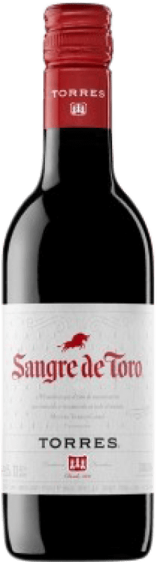 2,95 € Spedizione Gratuita | Vino rosso Torres Sangre de Toro D.O. Catalunya Catalogna Spagna Piccola Bottiglia 18 cl