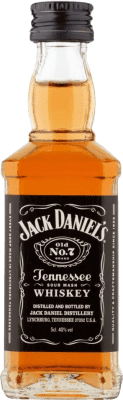 3,95 € Spedizione Gratuita | Whisky Bourbon Jack Daniel's Old No.7 stati Uniti Bottiglia Miniatura 5 cl