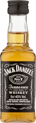 3,95 € Envio grátis | Whisky Bourbon Jack Daniel's Old Nº 7 Estados Unidos Garrafinha Miniatura 5 cl
