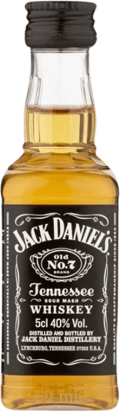 3,95 € Envío gratis | Whisky Bourbon Jack Daniel's Old Nº 7 Estados Unidos Botellín Miniatura 5 cl