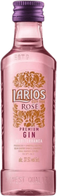 2,95 € Envio grátis | Gin Larios Rosé Premium Gin Espanha Garrafa Miniatura 5 cl