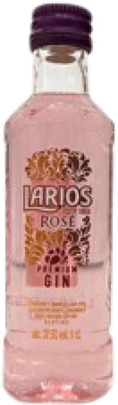 2,95 € Envio grátis | Gin Larios Rosé Premium Gin Espanha Garrafa Miniatura 5 cl