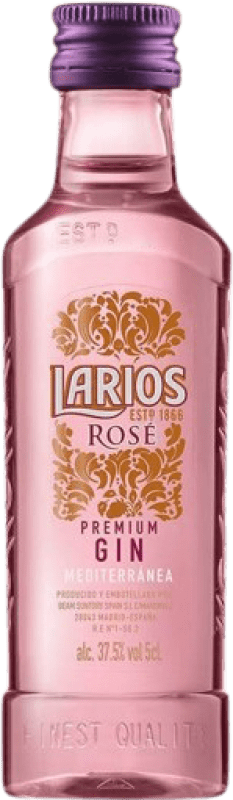 2,95 € Бесплатная доставка | Джин Larios Rosé Premium Gin Испания миниатюрная бутылка 5 cl