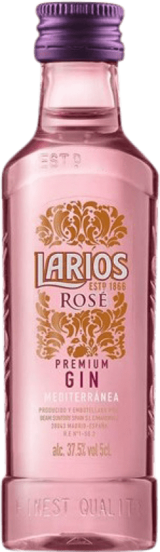 2,95 € Envoi gratuit | Genièvre Gin Larios Rosé, Premium Espagne Mini-Bouteille 5 cl Fresa — Fraise