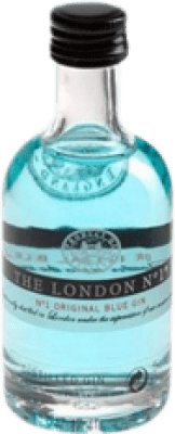 2,95 € Spedizione Gratuita | Gin The London Gin Nº 1 Original Blue Gin Bottiglia Miniatura 5 cl