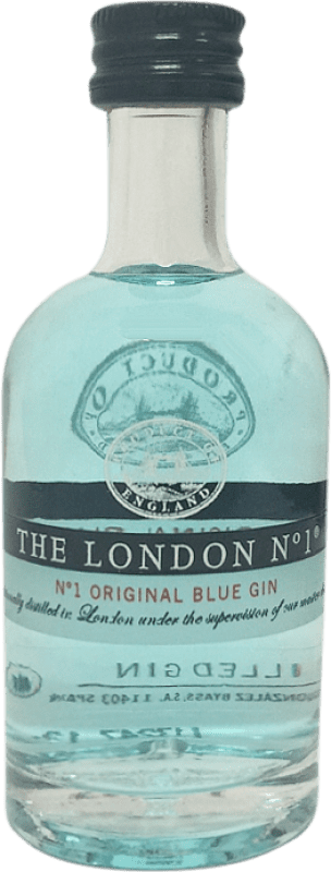 3,95 € 送料無料 | ジン The London Nº 1 Blue — ブルーエディション, オリジナル イギリス ミニチュアボトル 5 cl