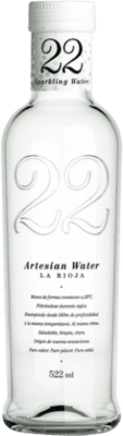 46,95 € Spedizione Gratuita | Scatola da 20 unità Acqua 22 Artesian Water Con Gas 522 Spagna Bottiglia Medium 50 cl